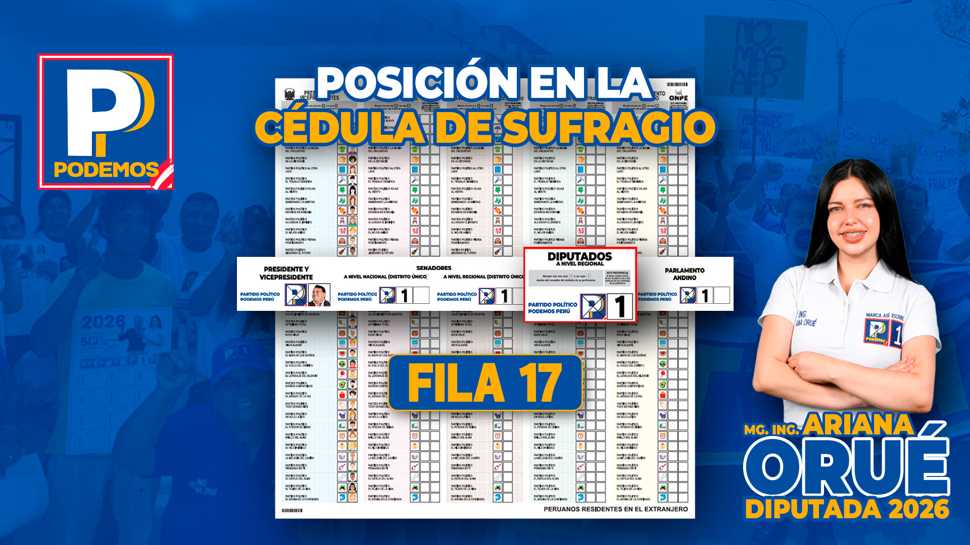 Ing. Ariana Orué, tu voz en el Congreso